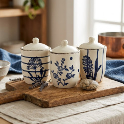 Porcelain Jar Set - 3 Pcs